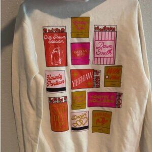 I’m alright with a slow burn Cream Hoodie with Red Print